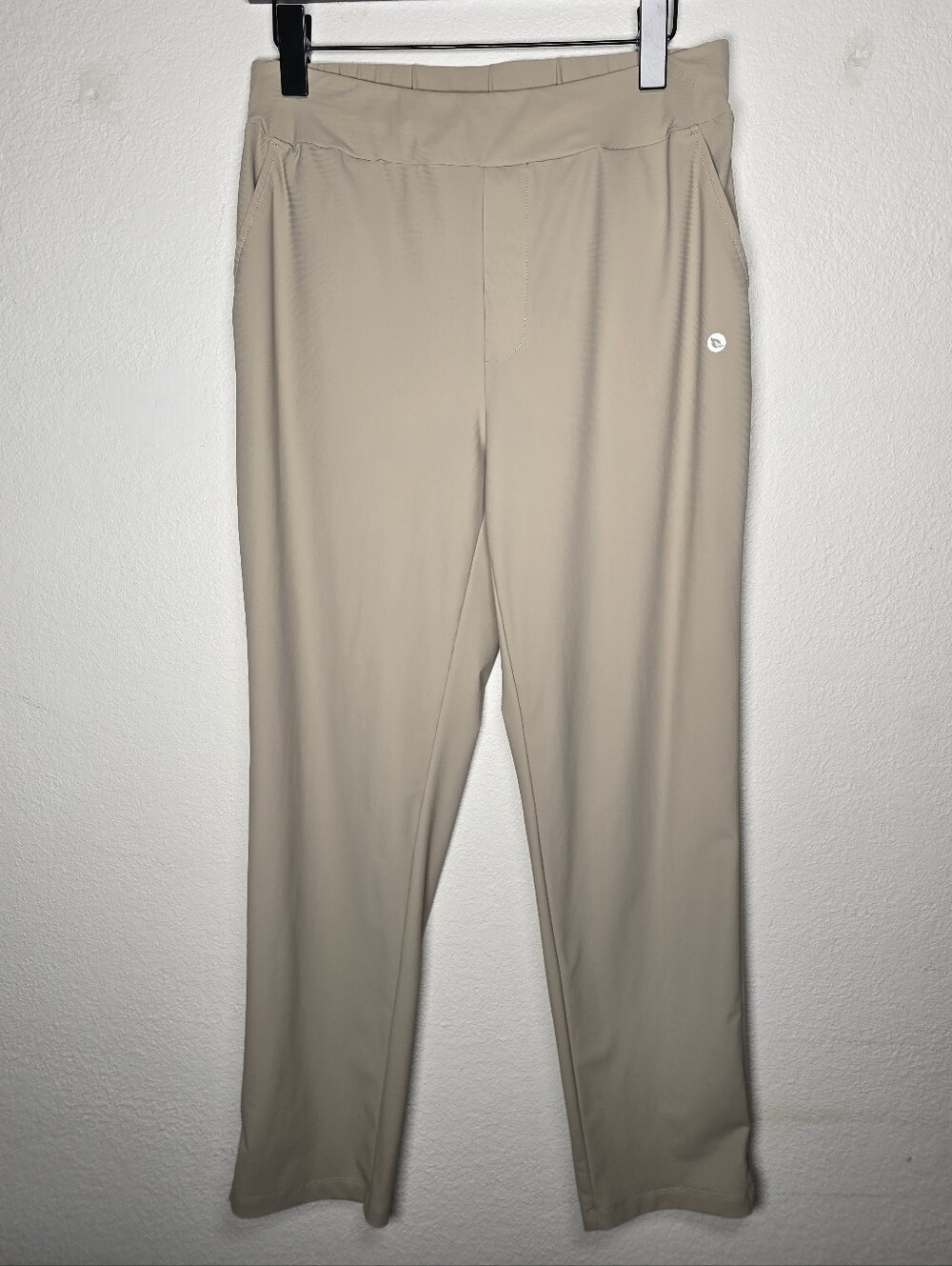 Baleaf Beige High Rise Travel Pants Lightweight Stretch Fits Medium Large